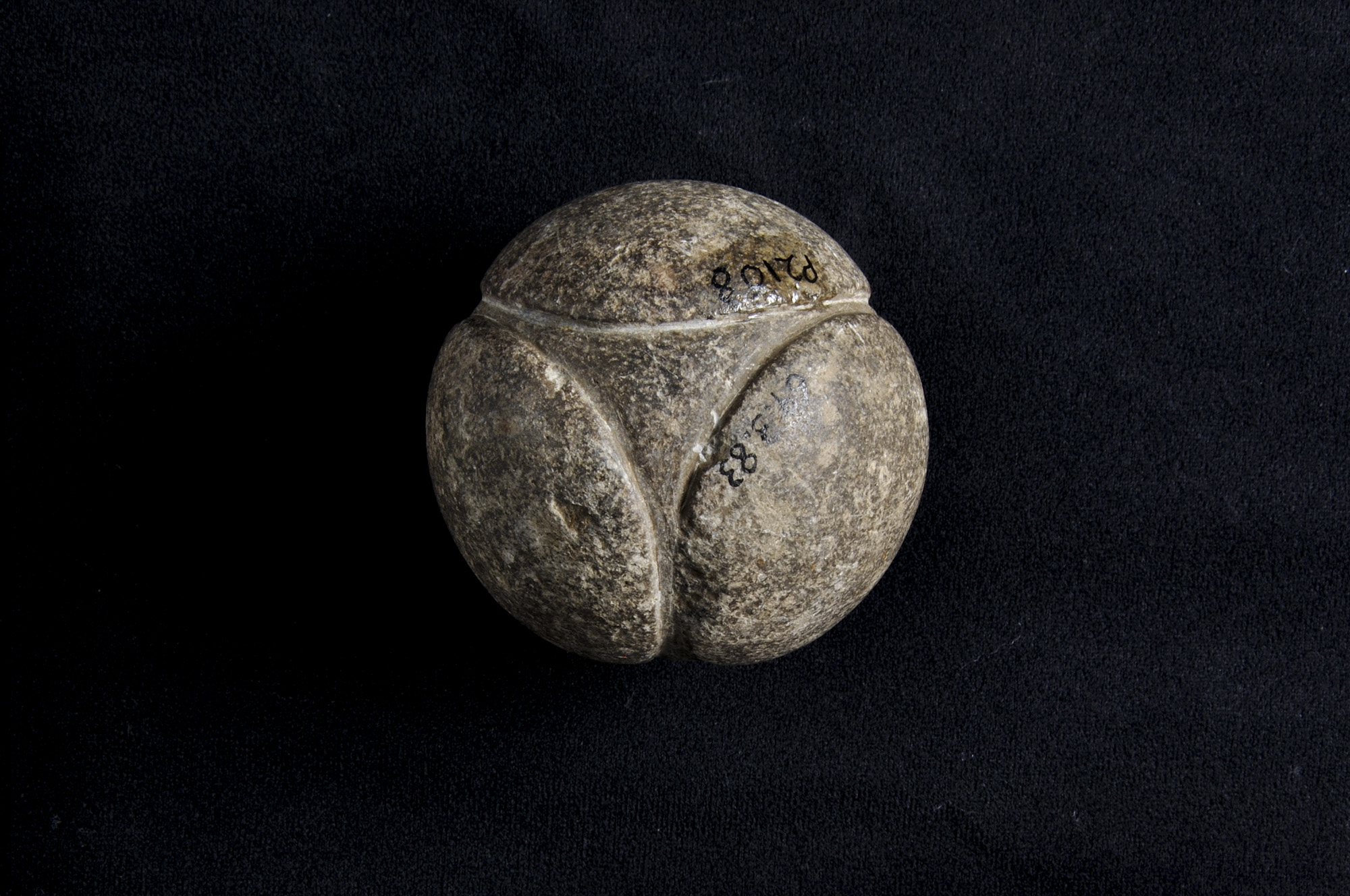 A stone ball.