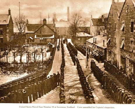 US Naval Base at Glen Albyn Distillery in 1918.  Picture courtesy of Inverness Local History Forum