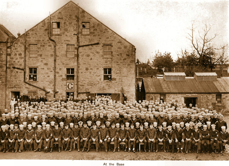 US sailors at the Glenalbyn Distillery base.  Picture courtesy of Inverness Local History Forum