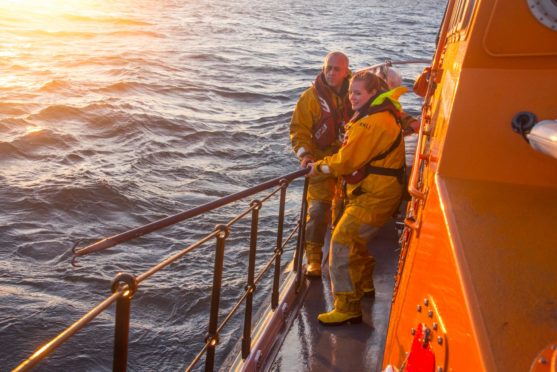 The Fraserburgh RNLI crew in action