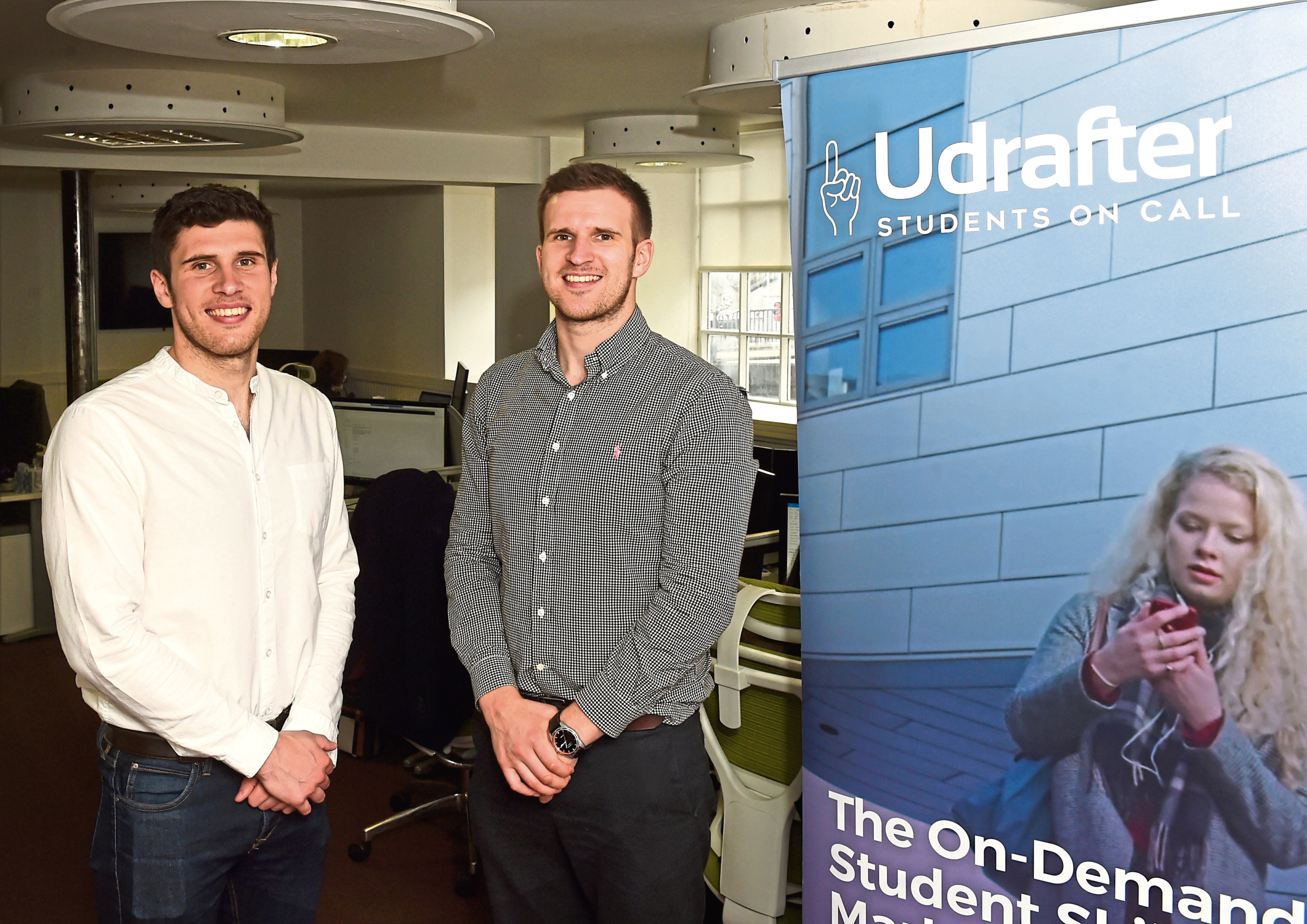 Daryll and Luke Morrow, who run the Udrafter website at Commerce Street, Aberdeen.
Picture by Jim Irvine