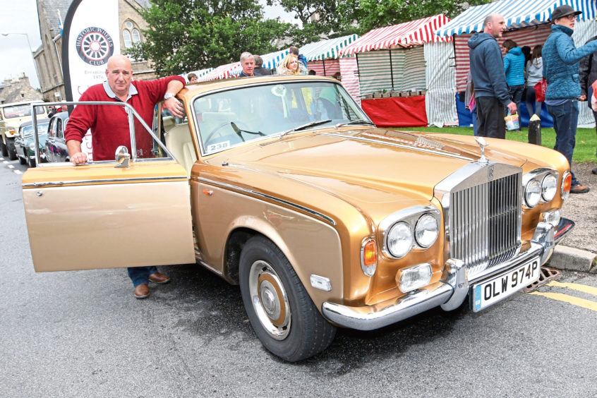 Graeme McIntosh from Nairn with his 1976 Rolls Royce Silver Shadow.
