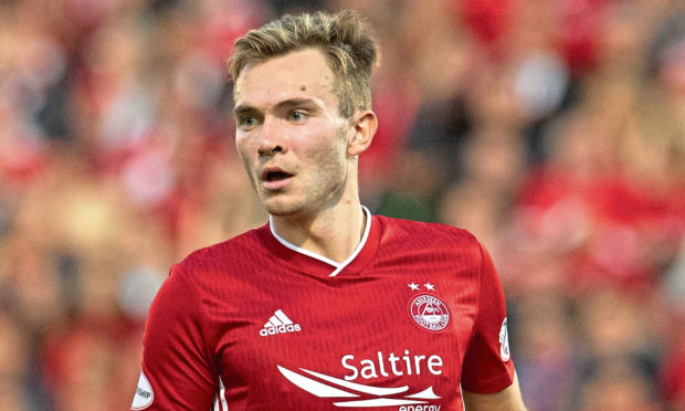 Ryan Hedges in action for Aberdeen