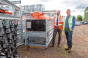 Ross Robertson and Andrew Edwards with the demonstration Beef Monitor system.