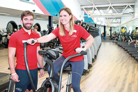 l-r Aberdeen Sports Village personal trainers John Owens and Agata Kurjanska