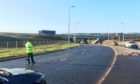 Police swept thousands of nails from the A90 during yesterdays morning rush hour. Pic: GFP Media