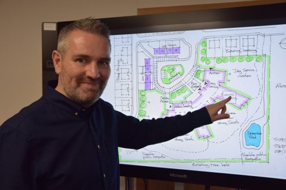 Aberdeenshire Health and Social Care Partnership north manager Mark Simpson presenting the proposed Care Village plans