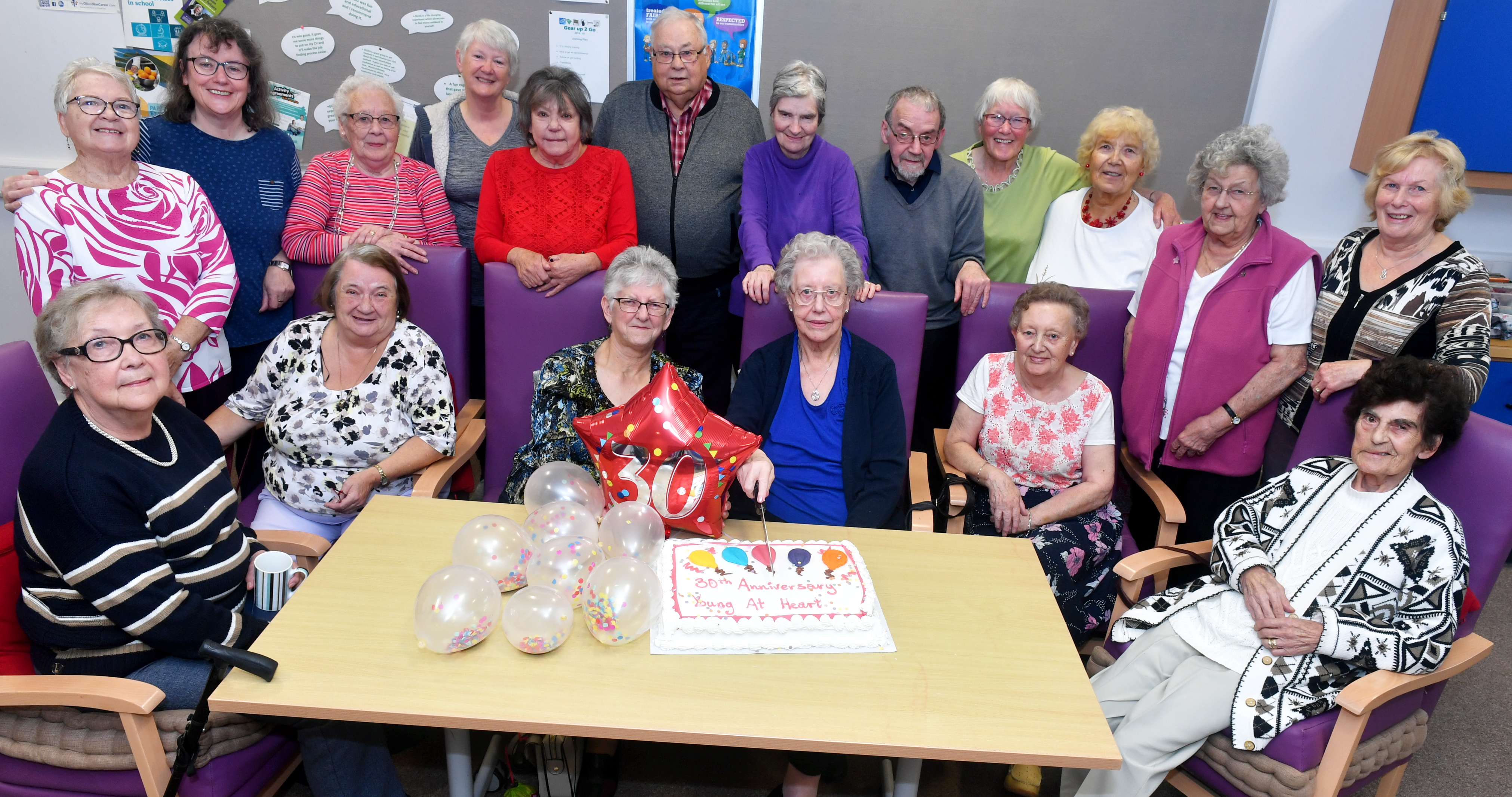 The "Young at Heart" group, who meet at Portlethen Community Centre celebratrated its 30th birthday. Picture by Chris Sumner