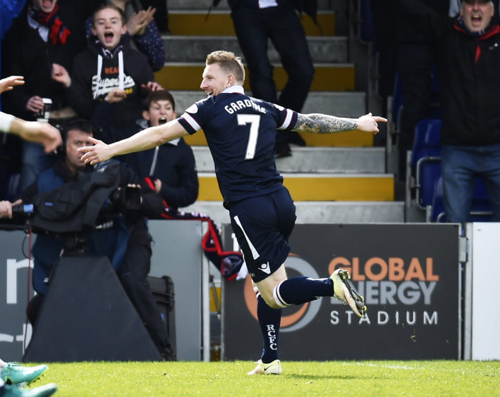 Ladbrokes Championship Ross County v Celtic
Ross County's Michael Gardyne after he scores his side's equaliser (1-1)