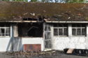 Kaimhill Sports Centre after the fire.