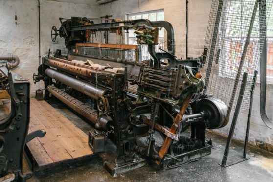 The Dobcross looms at Knockando Woolmill have been in operation since 1896.