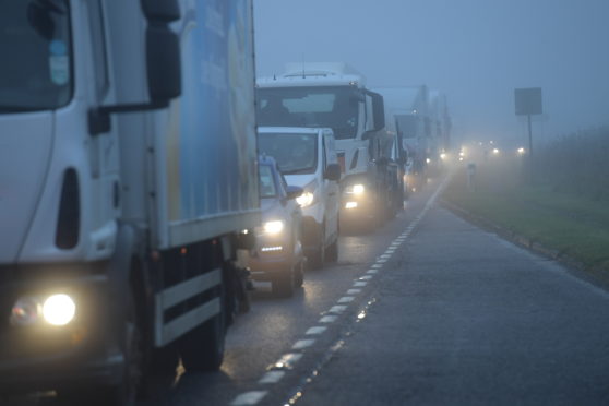 Delays on the A90 this morning.