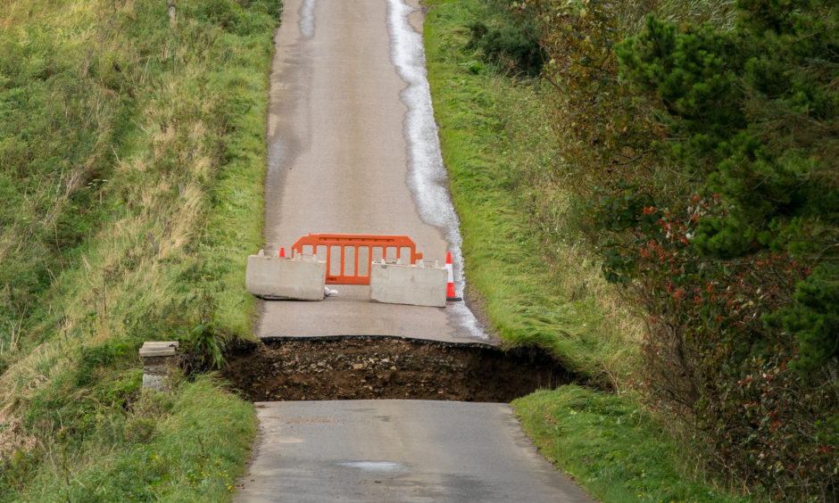 A number of bridges in Aberdeenshire were badly damaged.