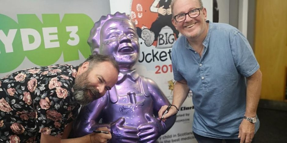 Oor Wullie with Ford Kiernan and Greg Hemphill, otherwise known as Jack and Victor.