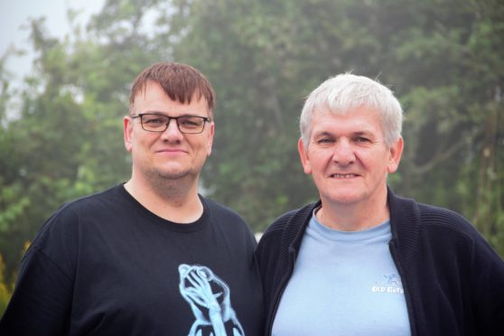 Joe Crofts with his father John.