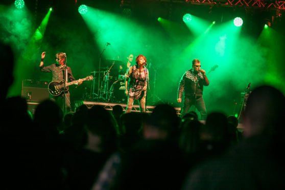 The Rezillos perform on the main stage at Loopallu in Ullapool.