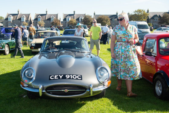 An E Type Jag is admired. Pictures by JASON HEDGES