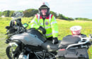 Neil Powers founder of Blood Bike Group North East Rider Volunteers Scotland. Picture by Jim Irvine.