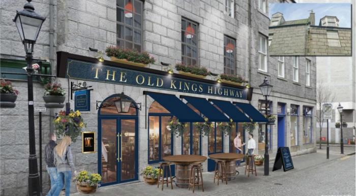 An artist's impression of the refurbished Old Kings Highway pub on The GREEN