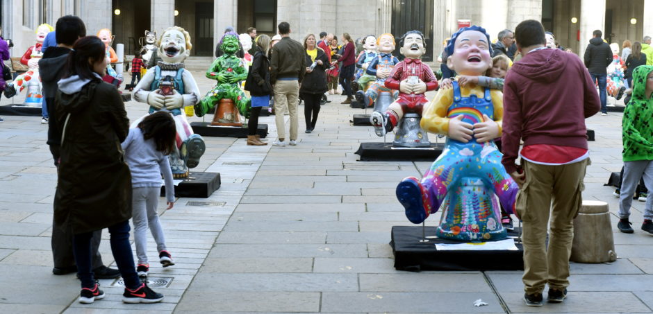 Picture from the public viewing of the Oor Wullie statues at Marischal College, Aberdeen.

Picture by Chris Sumner