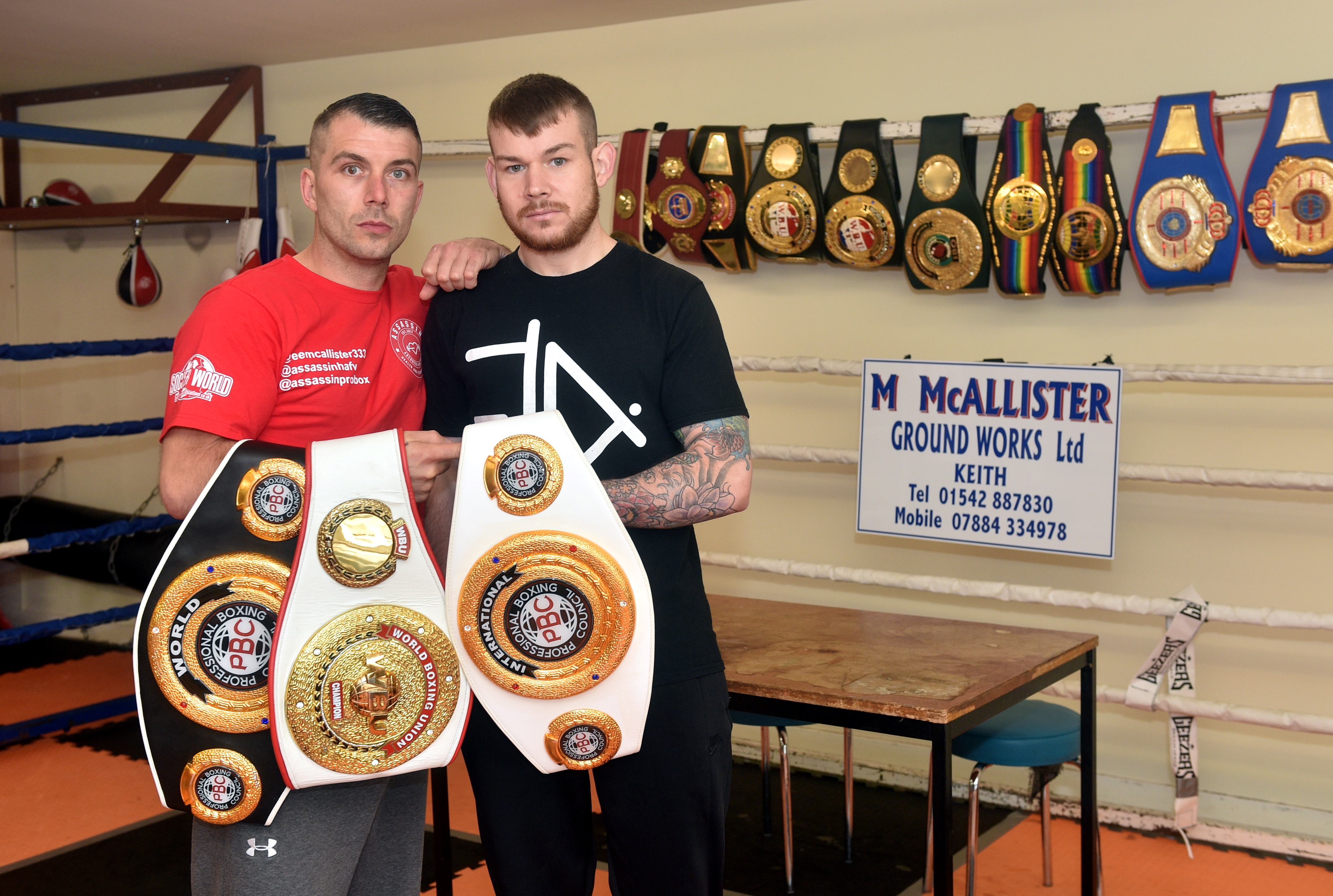 Lee McAllister and Nathan Beattie at Assassin Health and Fitness Village.