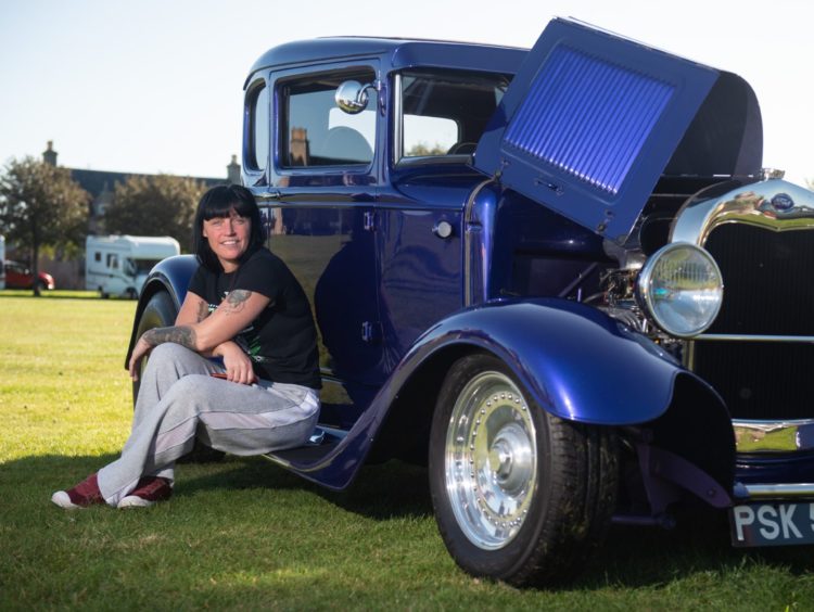 Nikki Graham from Avoch with her Model A Ford 1928 to 1930 bulit by her dad. Picture by Jason Hedges.