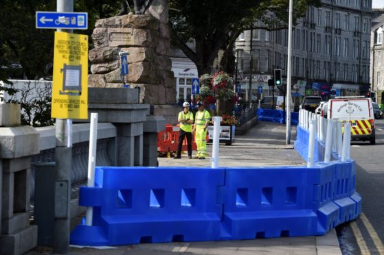 Work has started at Union Terrace Gardens. Picture by Kenny Elrick.