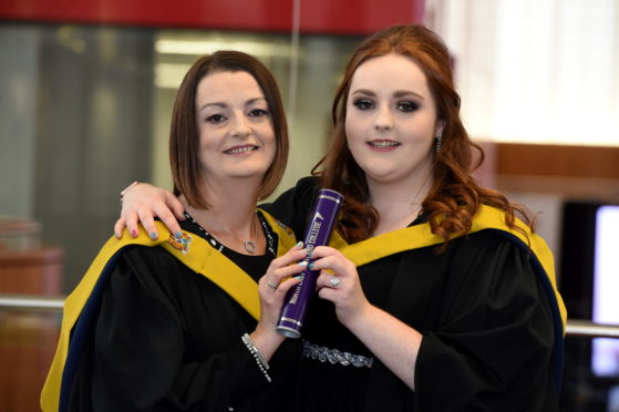 Mother and daughter Elaine Anne Milton and Amber Watt from St Combs. Pictures by Kenny Elrick.