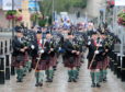 368 members of the regiment took part in the parade led by pipes and drums, which began on Inverness' High Street. Picture by Sandy McCook