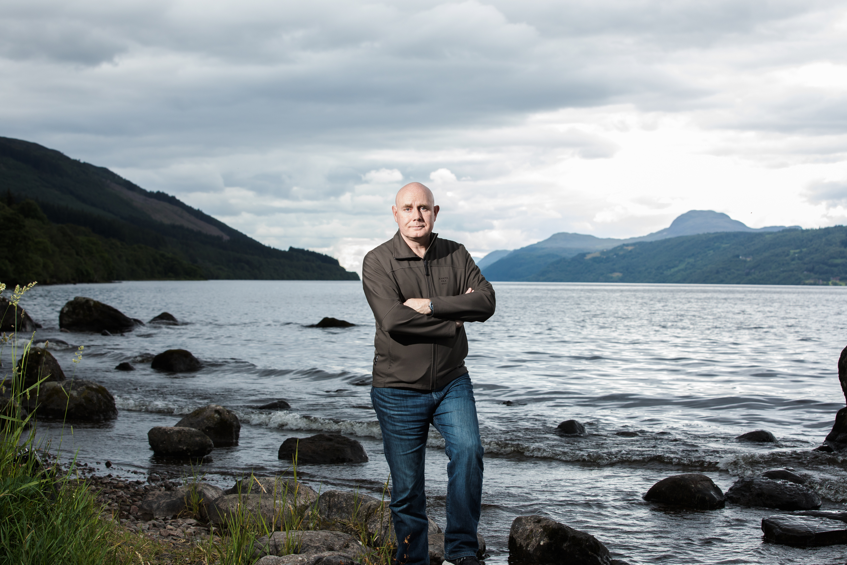Professor Neil Gemmell beside Loch Ness,