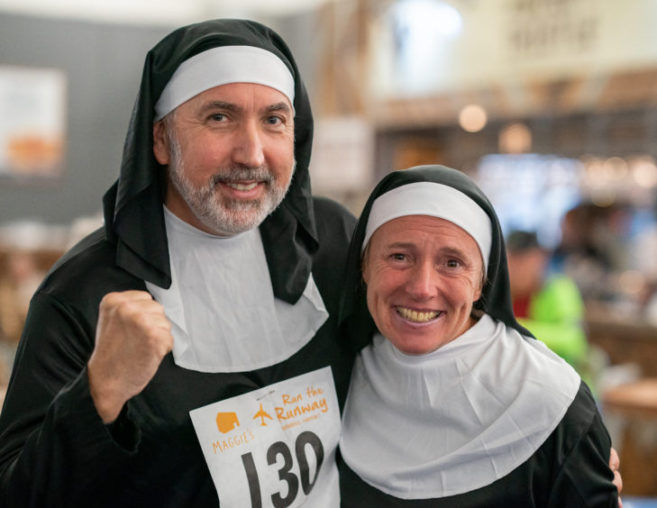 Iain and Tara Morrison aka the jogging nuns.