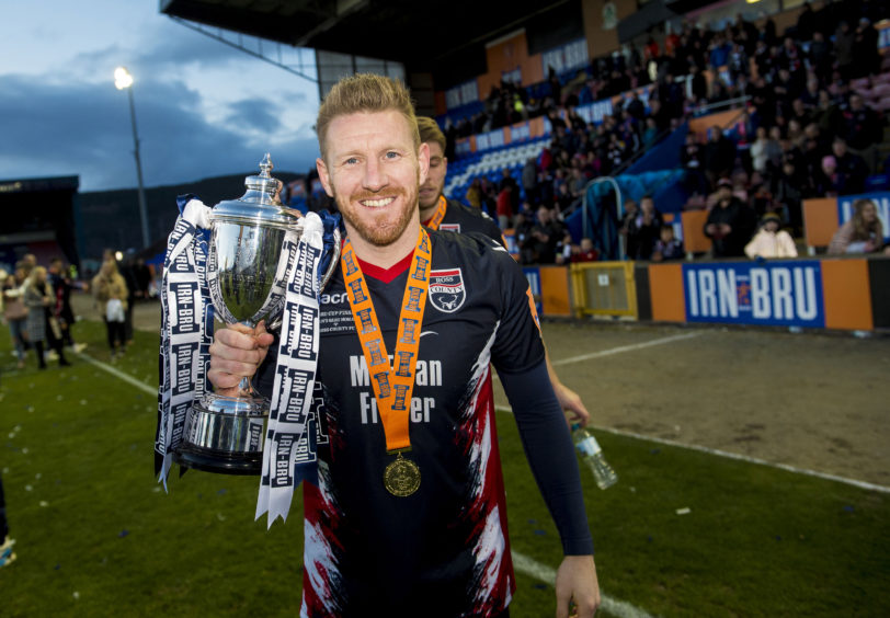 Irn-Bru Cup Final Connah's Quay Nomads v Ross County
Ross County's Michael Gardyne at full time