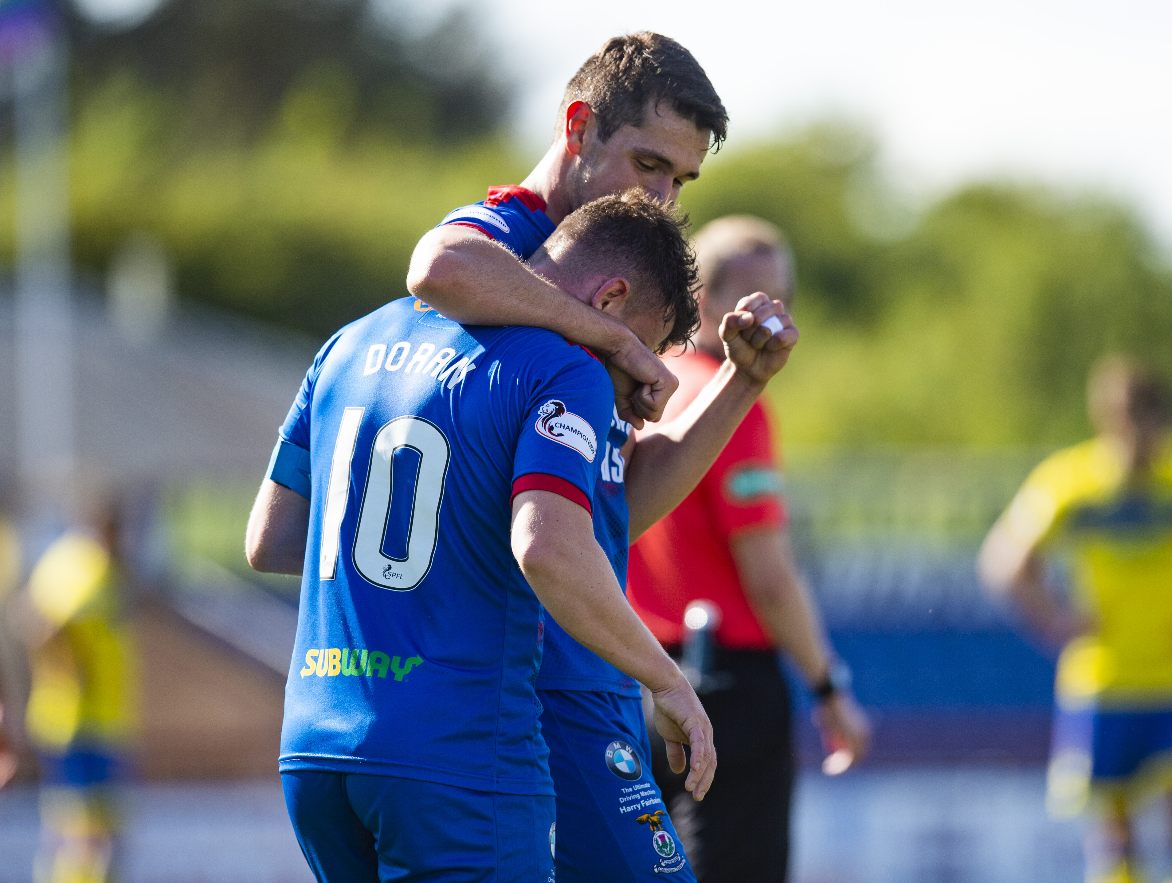 INVERNESS, SCOTLAND - SEPTEMBER 7:   Aaron Doran of Inverness celebrates his goal during the Tunnocks Caramel Wafer Challenge Cup 3rd Round between Inverness and Morton at Tulloch Caledonian Stadium, on September 7, 2019, in Inverness, Scotland. (Photo by Ross MacDonald / SNS Group)
