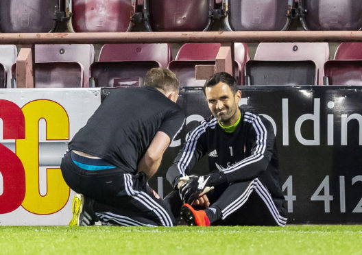 Aberdeen goalkeeper Joe Lewis.