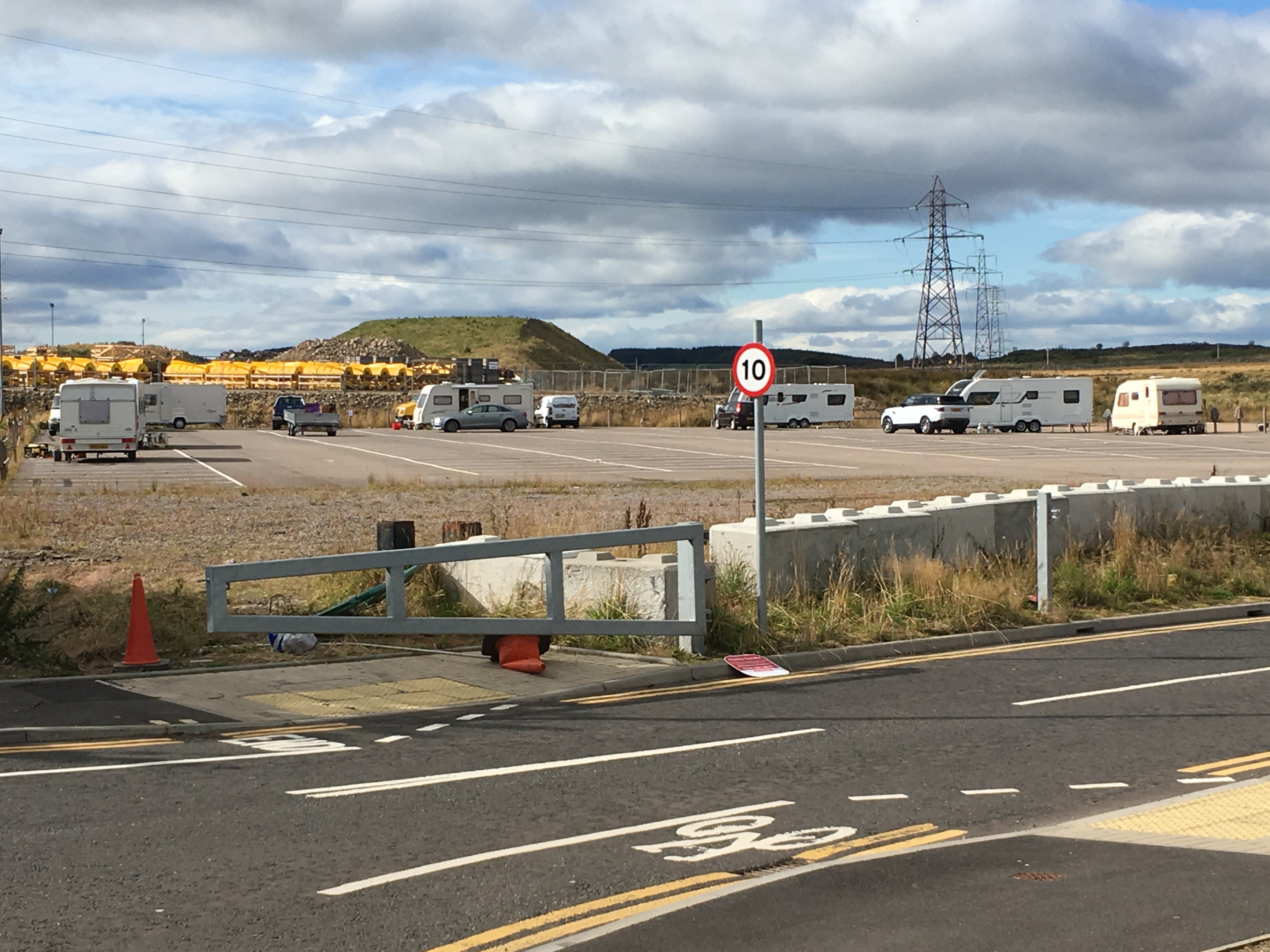 Travellers pitched up near Lochside Academy