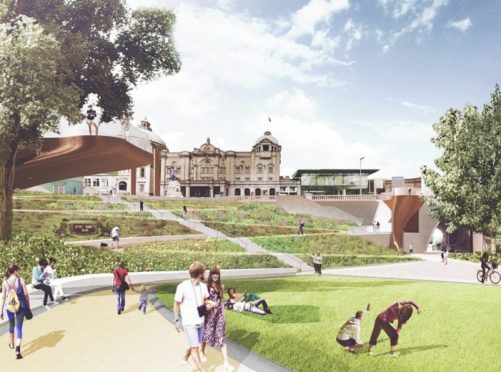 Artist impressions of Union Terrace Gardens