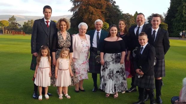 Rev Sheila Craggs and her husband Tom during their golden wedding anniversary celebration.