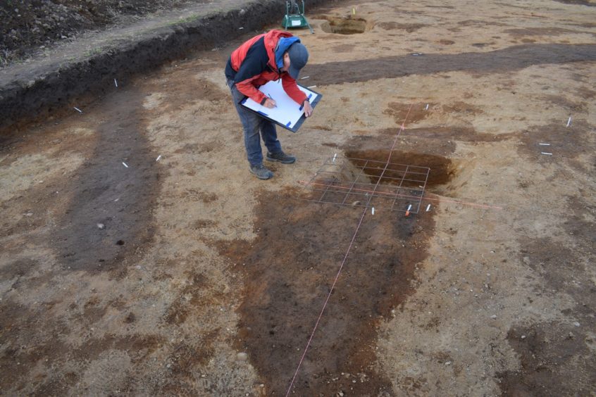 Archaeologists have documented the find, which came on the final day of the project