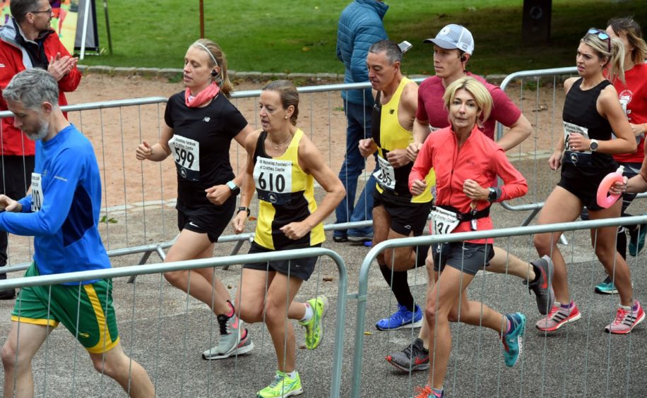 The Crathes Castle half marathon near Banchory. In the picture is the start of the half marathon.
Picture by Jim Irvine