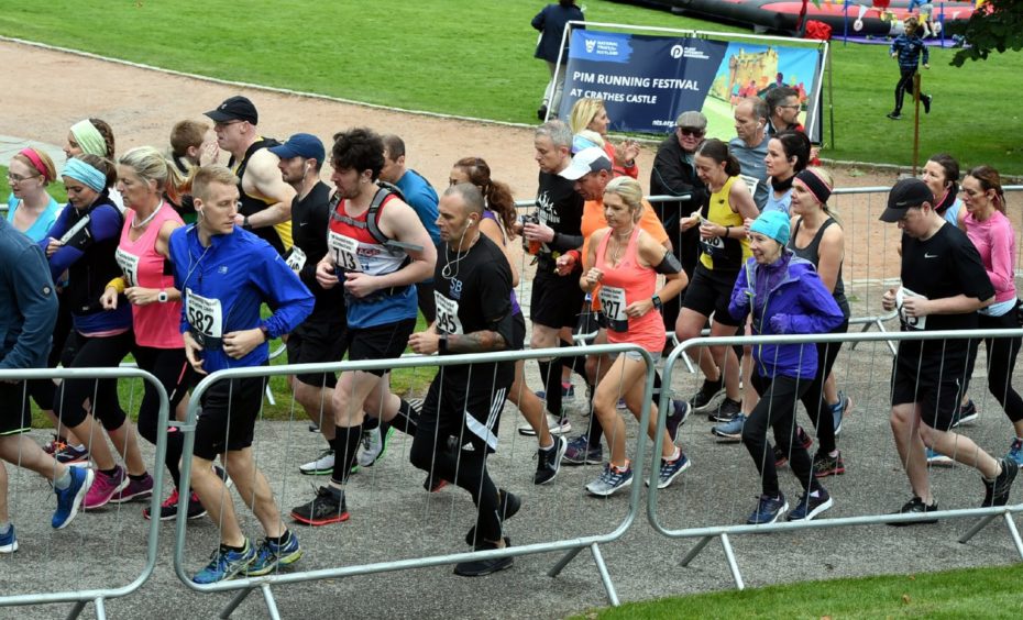 The start of the  half marathon.
Picture by Jim Irvine