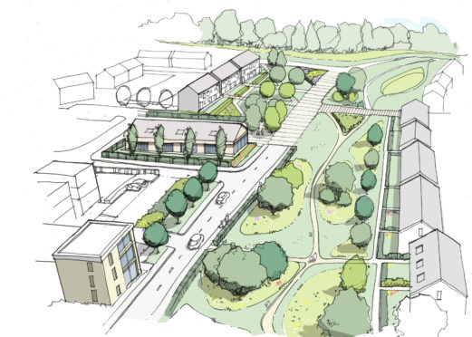 Artist impression showing plans for new homes in Bridge of Don.