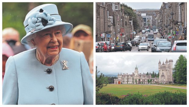Police vowed to carry out high-visibility patrols of George Street in Aberdeen, top right, but security for the Queen’s stay at Balmoral has taken priority.