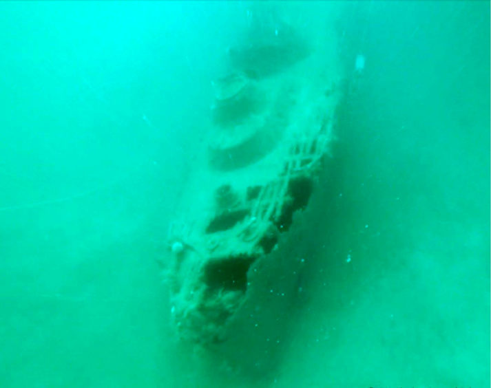 Another view of the Royal Oak on the sea bed.