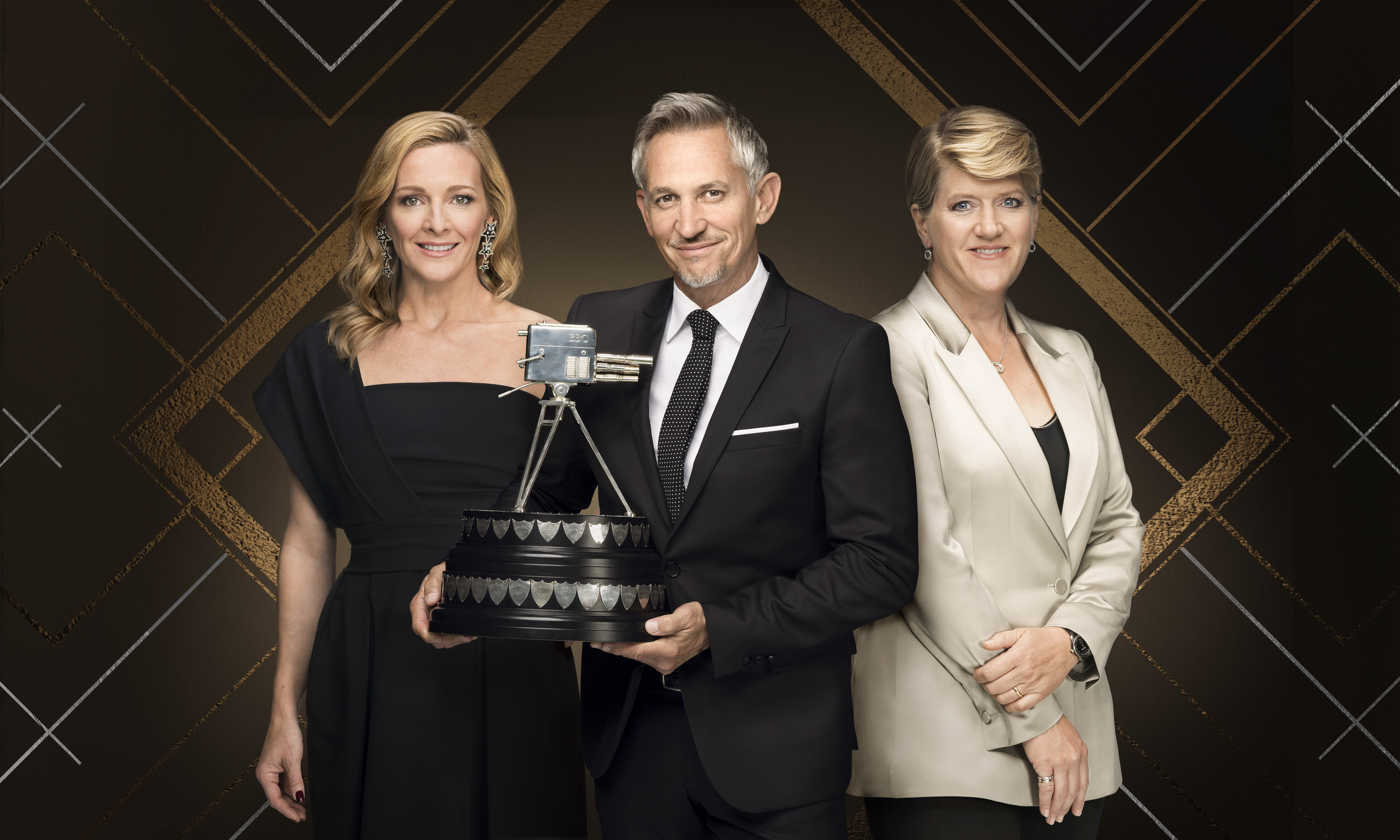 Gabby Logan, Gary Lineker and Clare Balding will be presenting the awards.