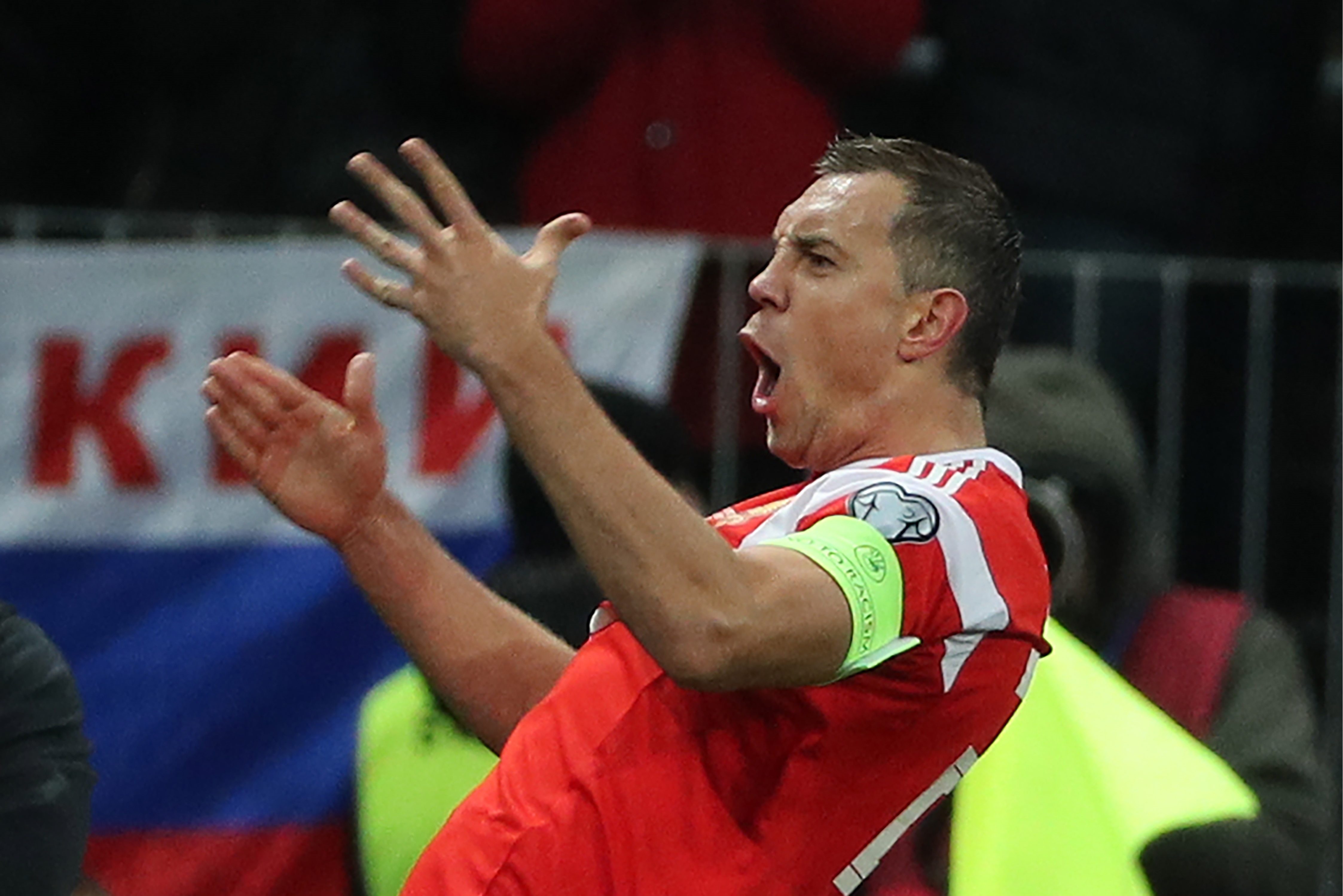 Artem Dzyuba struck twice on a memorable night for Russia.
