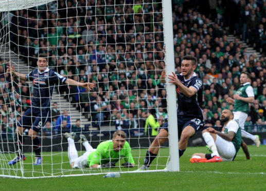 Ross County Alex Schalk scoring the winning goal in the final of the League Cup in March 2016

Picture by KENNY ELRICK