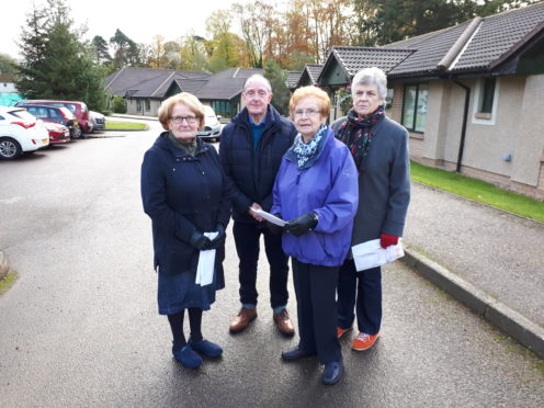 Relatives protesting against Albyn Housing development