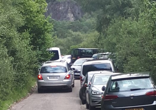 Parking problems at Glen Nevis.