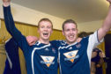 Ross County's Scott Boyd and Garry Wood celebrate in the dressing room following victory over Hibernian in the Scottish Cup Sixth Round Replay in 2010