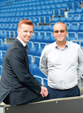 Picture by SANDY McCOOK    20th June '19
Scott Boyd, former player and now Sporting Director of Ross County is introduced by Chairman Roy MacGregor.